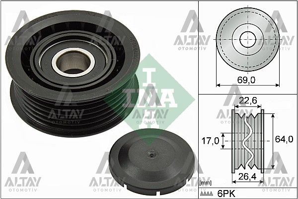Audi Q7 V Kayış Gergi Rulmanı Rulman V Kayıs OEM 059903341J